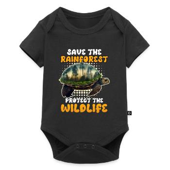 Save the Rainforest Wildlife Species Conservation - Baby Premium short-sleeve bodysuit - black - Front