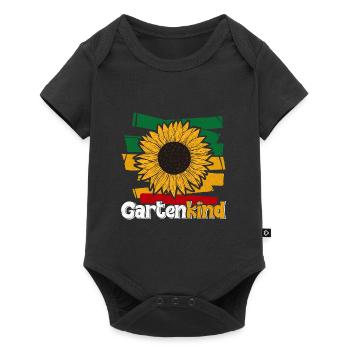 Gartenkind Sonnenblumen Gartenliebhaberin - Baby Premium Kurzarmbody - Schwarz - Vorne