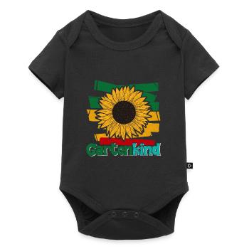 Gartenkind Sonnenblumen Gartenliebhaberin - Baby Premium Kurzarmbody - Schwarz - Vorne