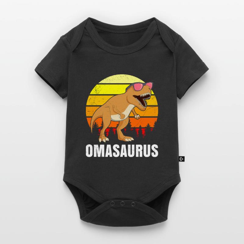 Omasaurus Muttertag Großmutter Dinosaurier Baby Premium Kurzarmbody