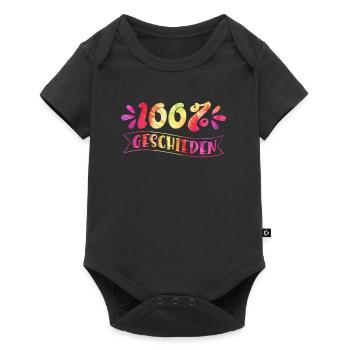 Scheidungsparte 100 % Geschieden Scheidung - Baby Premium Kurzarmbody - Schwarz - Vorne