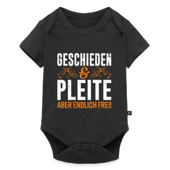 Endlich geschieden Scheidungsparty Scheidung - Baby Premium Kurzarmbody - Schwarz - Vorne