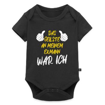 Scheidungsparty Finally Divorced Ehe Scheidung - Baby Premium Kurzarmbody - Schwarz - Vorne