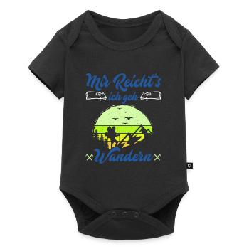 Mir reichts ich geh wandern Bergfan - Baby Premium Kurzarmbody - Schwarz - Vorne