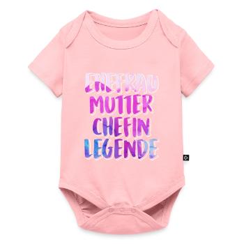 Ehefrau Mama Chefin Muttertag Supervisor - Baby Premium Kurzarmbody - Rosa - Vorne