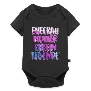 Ehefrau Mama Chefin Muttertag Supervisor - Baby Premium Kurzarmbody - Schwarz - Vorne