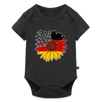 Allemagne Tournesol Noir Rouge Or Patriot - Body à manches courtes Premium Bébé - noir - Devant