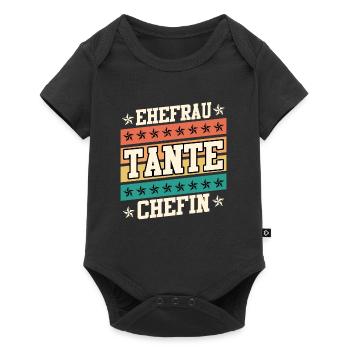 Tante Ehefrau Chefin Legende Muttertag Tanten - Baby Premium Kurzarmbody - Schwarz - Vorne