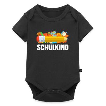 Schulkind Einschulung Grundschule Schule - Baby Premium Kurzarmbody - Schwarz - Vorne