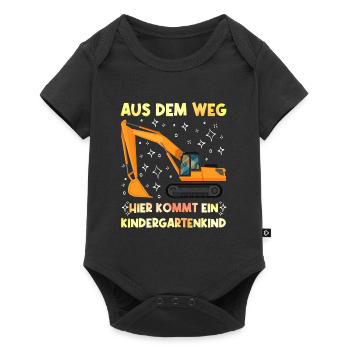 Kita Aus dem Weg Hier kommt ein Kindergartenkind - Baby Premium Kurzarmbody - Schwarz - Vorne
