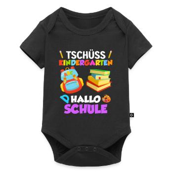 Tschüss Kindergarten Hallo Schule 1. Klasse - Baby Premium Kurzarmbody - Schwarz - Vorne