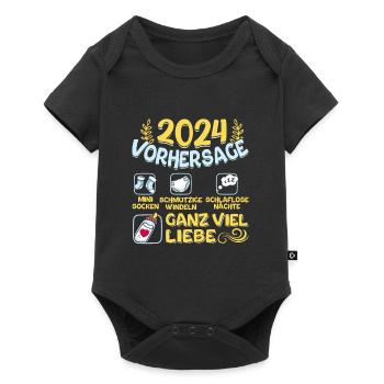 Bald Papa 2024 werdenden Mutter 2024 Baby - Baby Premium Kurzarmbody - Schwarz - Vorne