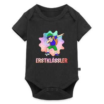 Erstklässler Schulkind Einschulung 1. Klasse - Baby Premium Kurzarmbody - Schwarz - Vorne
