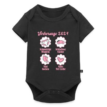 Werdende Väter 2024 Babyparty werdende Mama 2024 - Baby Premium Kurzarmbody - Schwarz - Vorne