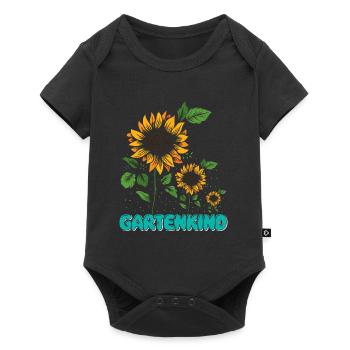 Gartenkind Sonnenblumen Gartenliebhaberin - Baby Premium Kurzarmbody - Schwarz - Vorne