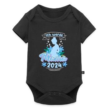 Ich werde Mama 2024 Schwangere Mütter 2024 - Baby Premium Kurzarmbody - Schwarz - Vorne