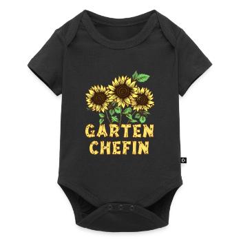 Garten Chefin Gartenliebhaberin Gartenfreundin - Baby Premium Kurzarmbody - Schwarz - Vorne