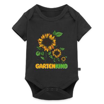 Gartenkind Sonnenblumen Gartenliebhaberin - Baby Premium Kurzarmbody - Schwarz - Vorne