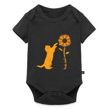 Meilleur chat maman tournesol chat amoureux - Body à manches courtes Premium Bébé - noir - Devant
