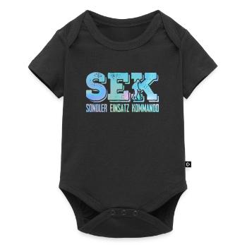 Sondler Einsatz Kommando Sondengänger mit Detektor - Baby Premium Kurzarmbody - Schwarz - Vorne