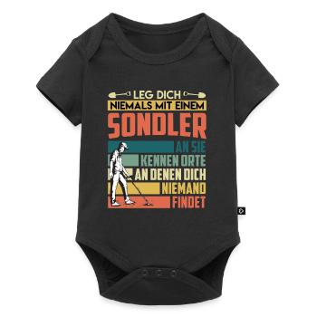 Leg dich nie mit einem Sondler an Sondengänger - Baby Premium Kurzarmbody - Schwarz - Vorne