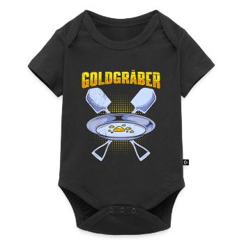 Goldgräber Gold Digger Goldrausch Goldjäger - Baby Premium Kurzarmbody - Schwarz - Vorne