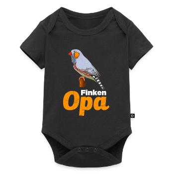 Finken Opa Zebrafink Vogelliebhaber Fink - Baby Premium Kurzarmbody - Schwarz - Vorne