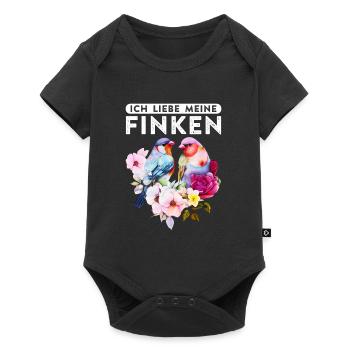 Ich liebe meine Finken Vogelliebhaber Vogel Liebe - Baby Premium Kurzarmbody - Schwarz - Vorne