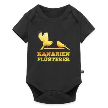 Kanarienvogel Flüsterer Canaries Whisperer - Baby Premium Kurzarmbody - Schwarz - Vorne