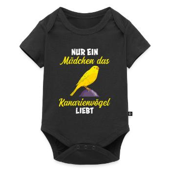 Nur ein Mädchen das Kanarienvögel liebt - Baby Premium Kurzarmbody - Schwarz - Vorne