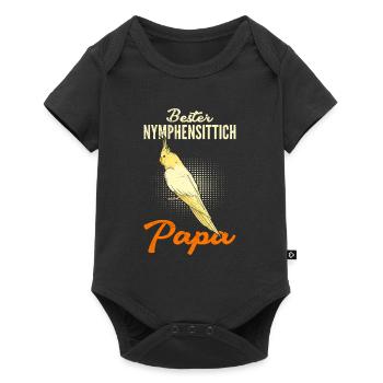 Bester Nymphensittich Papa Vogelliebhaber - Baby Premium Kurzarmbody - Schwarz - Vorne