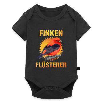 Finken Flüsterer Finch Whisperer Vogelfreund - Baby Premium Kurzarmbody - Schwarz - Vorne