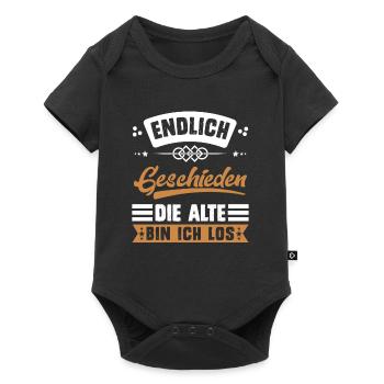 Endlich geschieden Scheidungsparty Scheidung - Baby Premium Kurzarmbody - Schwarz - Vorne