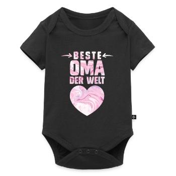 Weltbeste Oma Muttertag Beste Oma Super Grandma - Baby Premium Kurzarmbody - Schwarz - Vorne