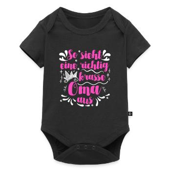 Beste Oma krasse Oma Großmutter Granny - Baby Premium Kurzarmbody - Schwarz - Vorne