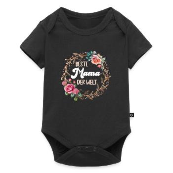 Beste Mama der Welt Muttertag weltbeste Mama - Baby Premium Kurzarmbody - Schwarz - Vorne