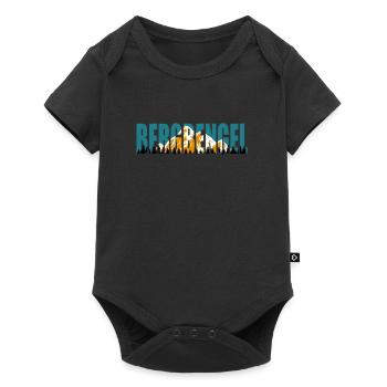 Naturbuschen Bergfan Bergbengel Bergsteiger - Baby Premium Kurzarmbody - Schwarz - Vorne