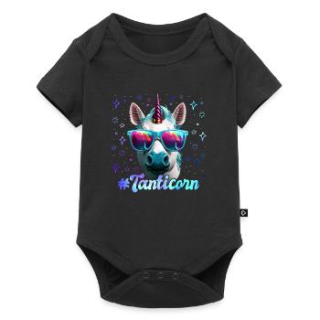 Tanticorn Mother's Day Aunties Unicorn merchandise - Baby Premium short-sleeve bodysuit - black - Front
