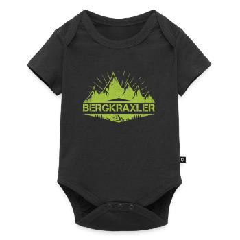 Bergkraxler Bergfan Wanderer Berge - Baby Premium Kurzarmbody - Schwarz - Vorne