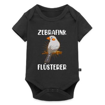 Zebrafink Flüsterer Vogelliebhaber Finkenvogel - Baby Premium Kurzarmbody - Schwarz - Vorne