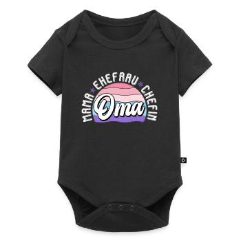 Oma Chefin Großmutter Muttertag Granny Ehefrau - Baby Premium Kurzarmbody - Schwarz - Vorne