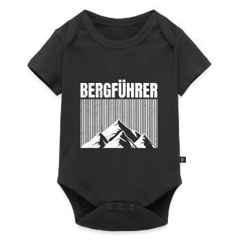 Bergführer Wanderer klettern wandern Berge - Baby Premium Kurzarmbody - Schwarz - Vorne