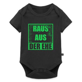 Scheidungsparty Raus aus der Ehe Geschiedene - Baby Premium Kurzarmbody - Schwarz - Vorne