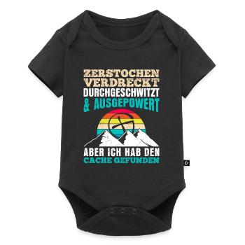 Geocacher GPS Ich hab den Cache gefunden - Baby Premium Kurzarmbody - Schwarz - Vorne