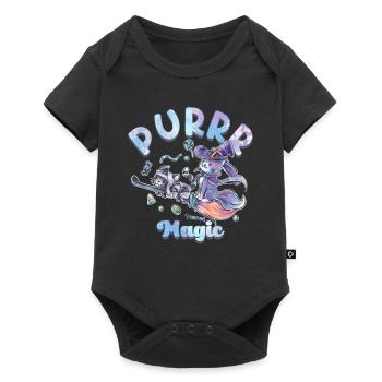 Halloween Purr Magic Funny Graphic - Baby Premium short-sleeve bodysuit - black - Front
