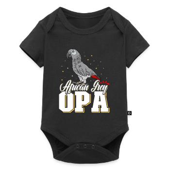 African Grey Opa Graupapagei Vogelliebhaber - Baby Premium Kurzarmbody - Schwarz - Vorne