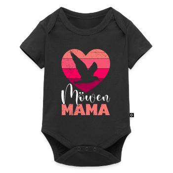 Möwen Mama Vogelliebhaber Möwe Frauen - Baby Premium Kurzarmbody - Schwarz - Vorne