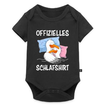 Offizielles Schlafshirt Möwen Vogelliebhaber - Baby Premium Kurzarmbody - Schwarz - Vorne