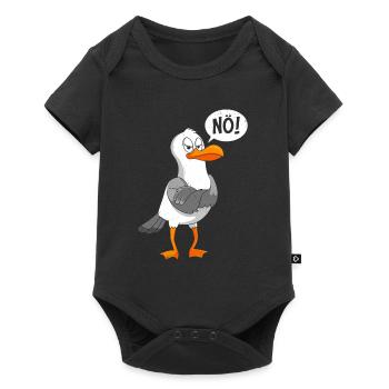 Möwen Nö! sture Möwe Seevogel Seagull - Baby Premium Kurzarmbody - Schwarz - Vorne