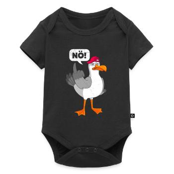 Möwen Nö! sture Möwe Seevogel Seagull - Baby Premium Kurzarmbody - Schwarz - Vorne